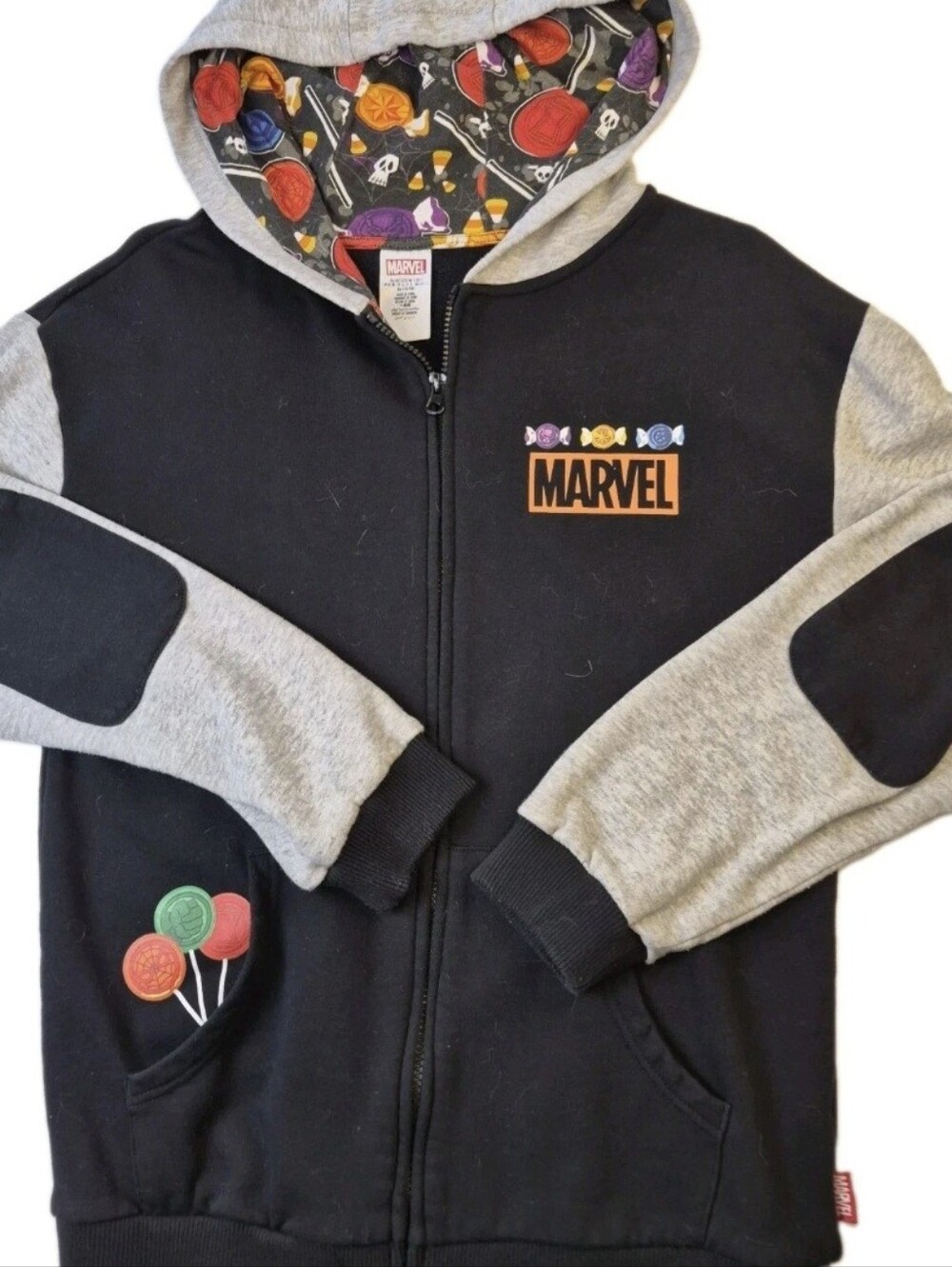 Disney Parks Marvel Avengers Hoodie Halloween Candy Jacket Adult S EUC Sku785